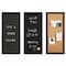 Martha Stewart Everette 18in. x 24in. Cork Board, Chlk Board, Lttr Board Set w/Psh Pns, Mgnts, Liq Chlk, Lttrs, Blk BR-DK20221011-1-BK-MS - alternate 8